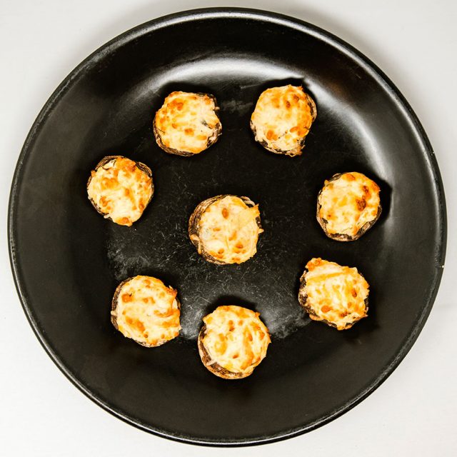 Artichoke Fondue Stuffed Mushrooms
