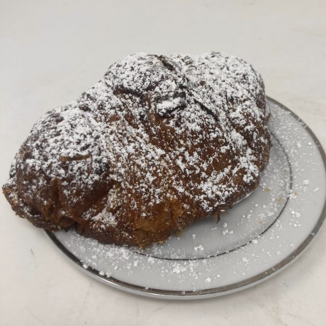 Twice baked almond croissant